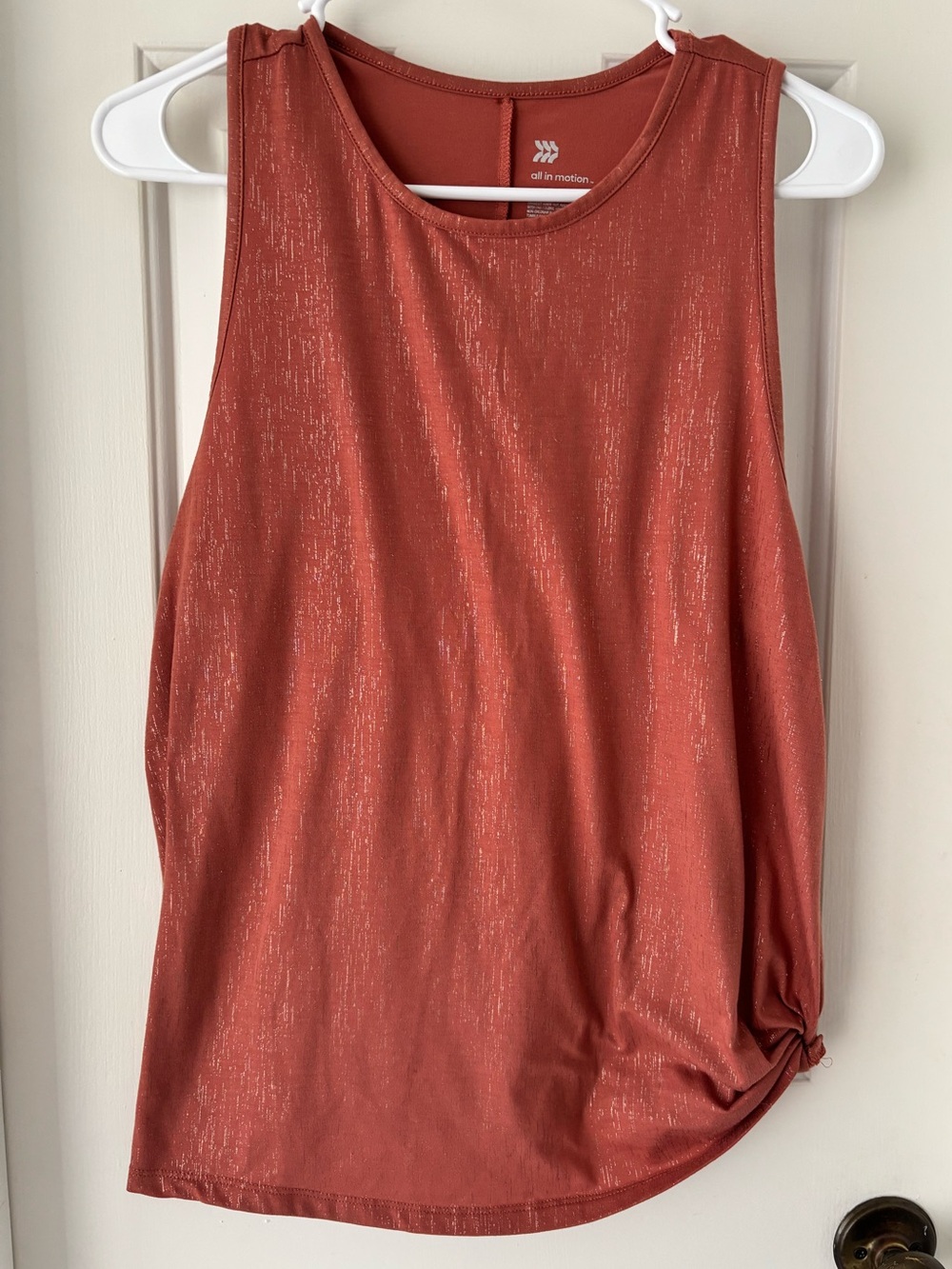 all in motion Rust Metallic Scoop Neck Tank